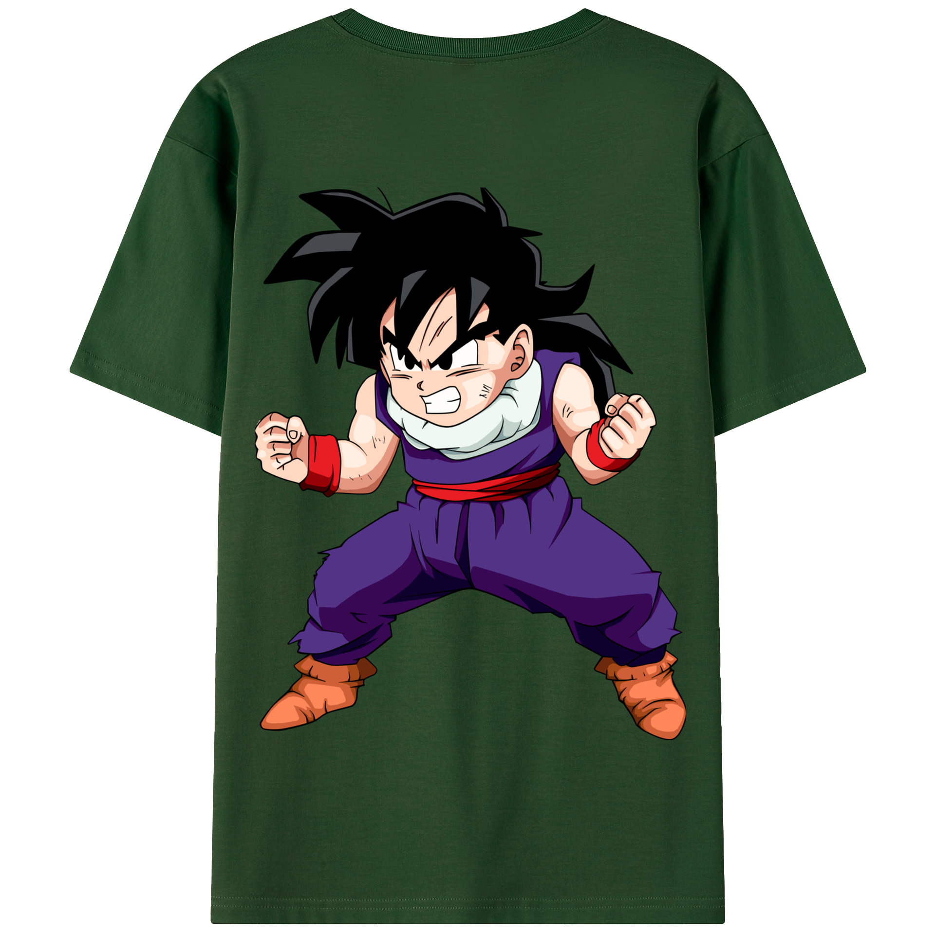 （画像用） ドラゴンボール 孫 悟飯（そんごはん）DRAGON BALL Son Gohan 綿100％半袖Tシャツ（背面プリント）